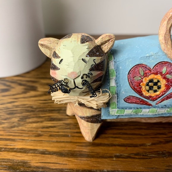 Vintage 90s Hanna’s Handiwork “The Cat, Crow, and Quilt” Figurine - Picture 5 of 11